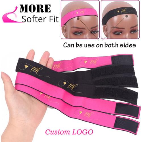 Pussign Wig Elastic Band With Adjustable Hook Easy Hair Edge Slayer 60Cm 23.6 Inch 2.5-3.5Cm Width Headband For Wigs