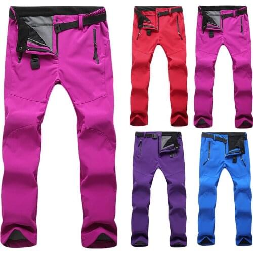 Women Outdoor Winter Quick Dry Pants Thick Warm Hiking Pant Fishing Cycling Snow Trekking Mountain Climbing Long Trousers