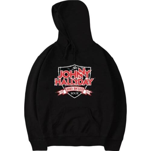 Johnny Hallyday printed hoodie men/women cotton coat winter fashion sweatshirt warm hip hop pullover women Jackets clothes