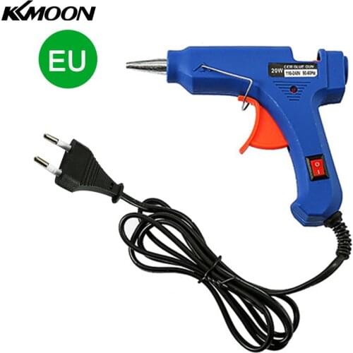 High Temp Heater Melt Hot Glue Gun 20W Repair Tool Heat Mini Gun EU Use 7-7.5mm Glue Sticks 50pcs Hot melt rods