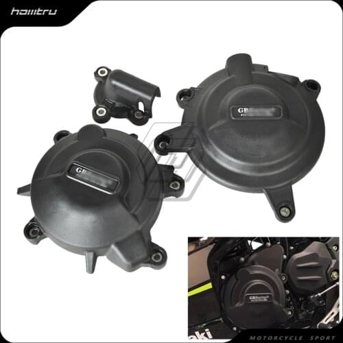 Motorcycle Engine Protection Water Pump Cover Kit Case for GB Racing for Kawasaki NINJA 400 2018-2019