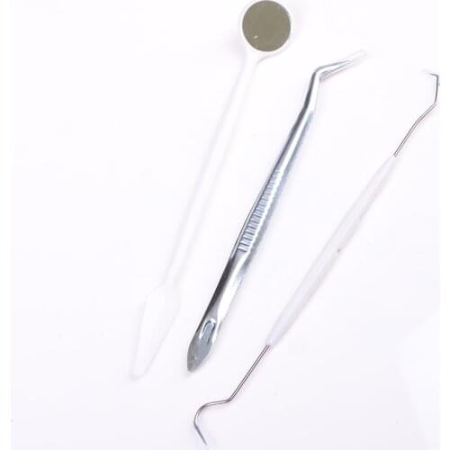 High Quality Stainless Steel Dental Instruments Mouth Mirror Probe Plier Tweezers Teeth Tooth Clean Hygiene Kit 1set