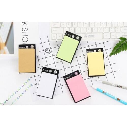 100sheet Solid color Rectangle Memo Pad Sticky Notes sticky Bookmark memo boards Label Escolar Papelaria School Supply