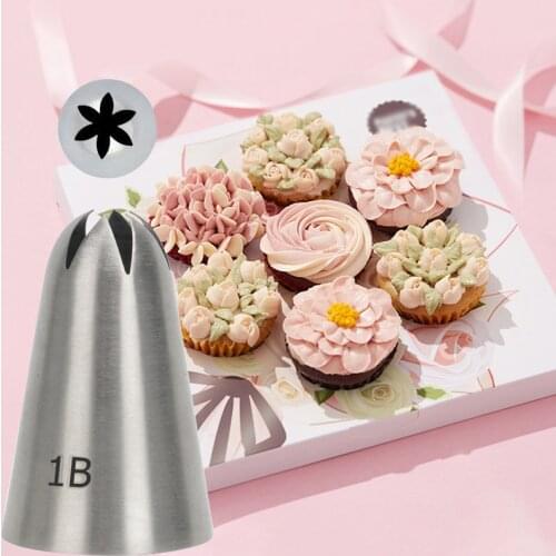 #1B Large Size Cream Nozzles For Cakes Pastry Syringe Confectioner Cake Decorating Tools Flower Piping Tips Bakery Accessories
