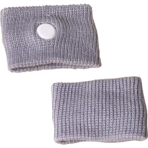 2Pcs Gray Color Anti Nausea Wristbands Car Anti Nausea Sickness Reusable Motion Sea Sick Travel Wrist Bands
