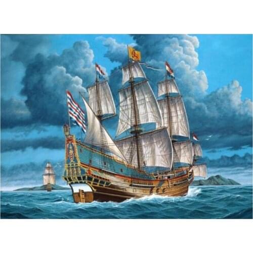 5D Diamond Painting Full Square Drill Sailboat blue sea Diamond Embroidery Sale Cross Stitch Mosaic Rhinestones Home Decorative