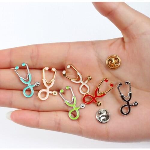 10pcs/Lot Fashion Hospital Medical Nurse Doctor Officers Workers Experimental Observation Crystal Test Tube Shape Pins Brooches