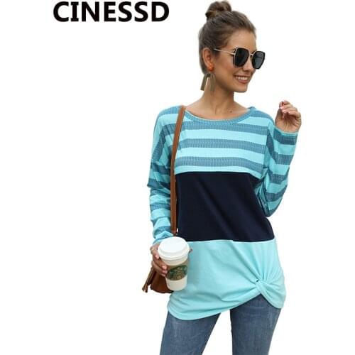 Женские полосатые футболки CINESSD China At AliExpress