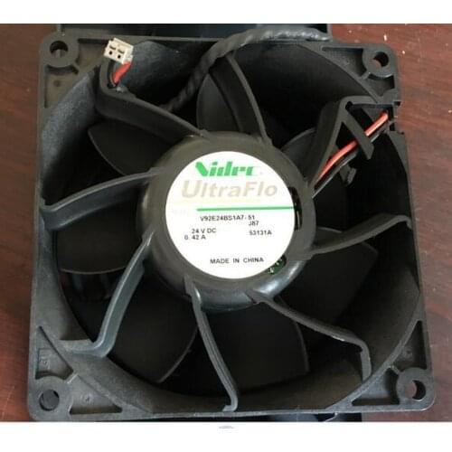 For Nidec V92E24BS1A7-51 9cm DC 24V 0.42A 9238 Genuine Original 2 Wire Converter Cooling Fan