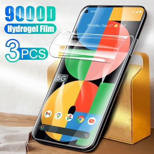 3pcs full cover hydrogel film for google pixel 5a pixel5a 5g 6.34" 2021 hd anti-scratch front screen protectors film not glass