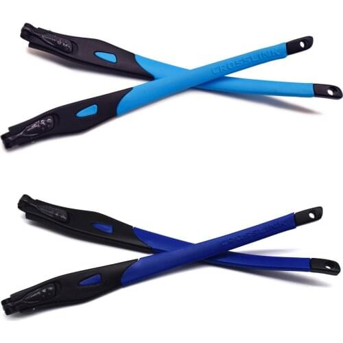 HKUCO Blue/Dark Blue Combination Replacement Glasses Legs For Crosslink Prescription Glasses Frame
