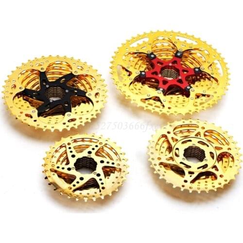 Cassette 11-32T MTB Gold Cassette 9S 10S 11S 12S Fit for Mountain Bike, Road Bicycle, MTB, BMX, SRAM