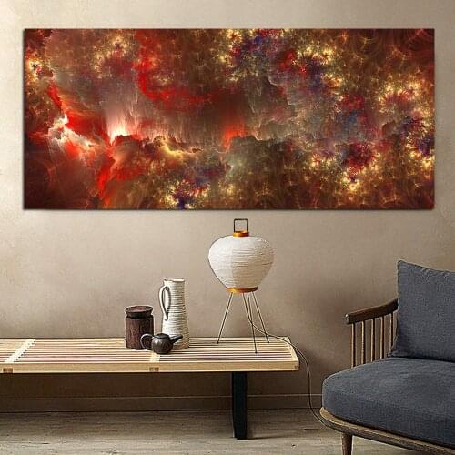 Red Purple Color Cloud Print Canvas Wall painting Abstract Poster Wall Art Picture For Living Room Home Decor Painting No Frame