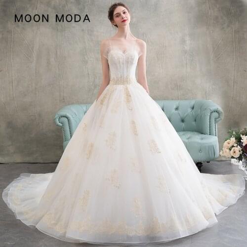 Sleeveless lace wedding dress 2020 strapless A-Line wedding gowns bride noble real photo weddingdress vestido de noiva