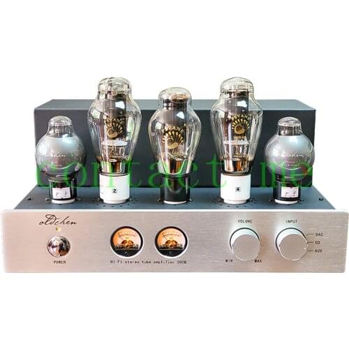 OldChen Handmade Sliver Amp，HIFI Single-ended Class A CV181+274B+300B Tube Amplifier, Bleutooth 5.0, output power: 9W+9W