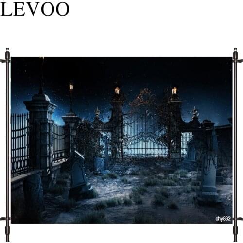 LEVOO Photography Backdrop Cemetery Terror Night Cross Horror Backdrop Photocall Photobooth Studio Shoot Fabric