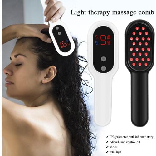 Magnetic Therapy Vibration Massage Hair Care Comb Hair Growth Care Treatment Anti Hair Loss Electric Comb USB Rechargeable