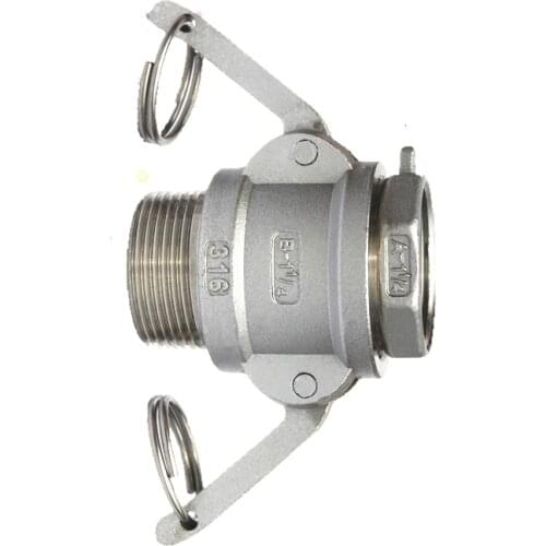 1" BSP Male Thread x 1" BSP Female Thread 304 Stainless Steel B + A Type CamLock Fitting Pump Adapter Cam Groove Coupling