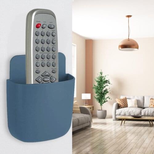 Wall Mounted Storage Box Remote Control Storage Organizer Case For Air Conditioner TV Mobile Phone Plug Holder Stand Rack