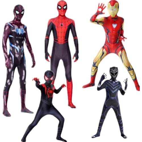 Anime clothes spider costume man super fantasia infantil Iron costume man kids cosplay costume zentai Warrior Red Adult Child