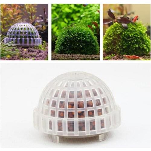 Plastic DIY Aquarium Moss Ball Decoration With Filter Media Fish Tank Water Plant Moss Cultivation Carrier Grass House Ornament