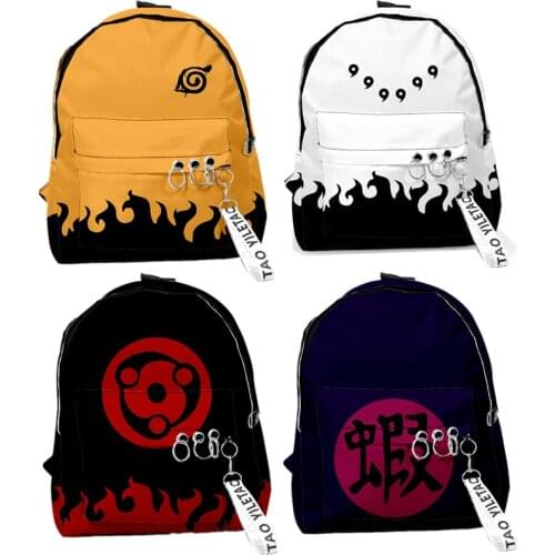Anime NARUTO School Bag Cosplay Backpack Canvas Bag Girls NARUTO Travel Bag Boys SchoolBag NARUTO Notebook Bags Men