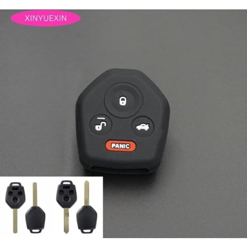 Xinyuexin Silicone Rubber Key Cover For Subaru Tribeca Forester WRX XV Outback Legacy Impreza Crosstrek Car Remote Key 4Buttons