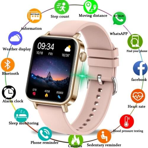 LIGE Smart Watch Women Sports Fitness Tracker Smartwatch Men Custom Dial Waterproof Watch Womens Smart Bracelet For Android IOS