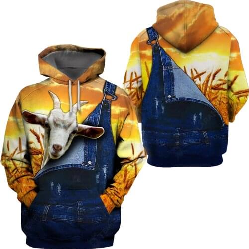 Funny Halloween Goat 3D All Over Printed Hoodies Fashion Pullover Men For Women Animal Sweatshirts Sweater Cosplay Costumes