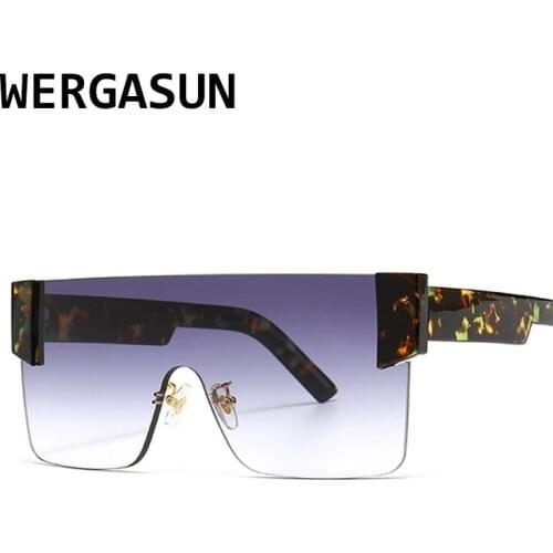 WERGASUN Classic Vintage Square Sunglasses Woman Oversized Sunglasses Woman/Men Retro Sunglasses Lentes De Sol