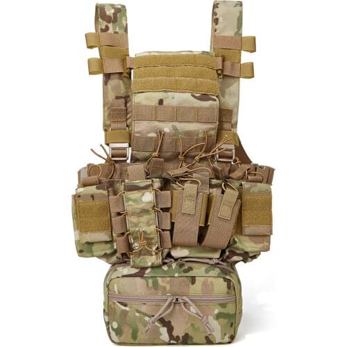 3 Tactical Chest Rig Vest CRM H Harness M4 5.56 Magazine Insert Flatback Integratable Hunting Accessories 500D Nylon