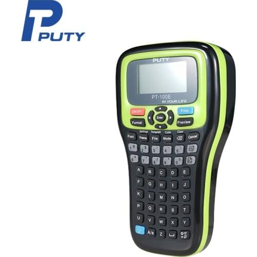 PUTY PT-100E thermal transfer label printer for 6mm 9mm 12mm brother tz label cassettes handheld label printer