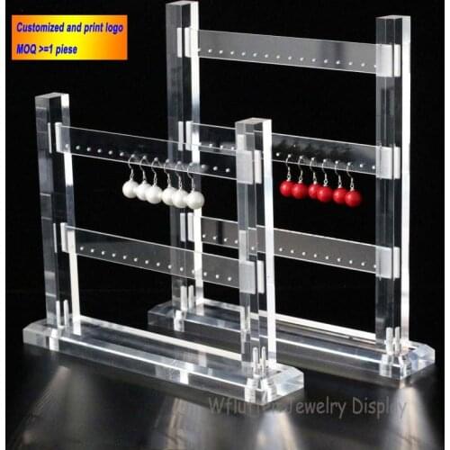 High Quality Acrylic 2-3-4 Layers Earring Display Stand Earring Display Rack Earring Stud Holder Shelf Jewelry Holder Showcase