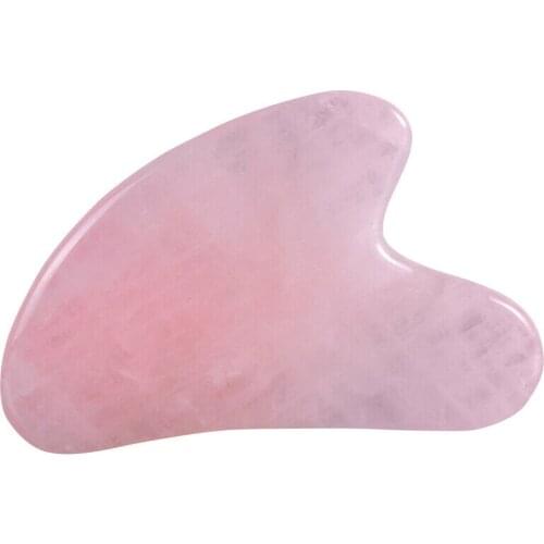1 Piece SPA Massage Guasha Natural Rose Quartz Stone Scraping Massage Scraper Face Acupuncture Relax Skin Lifting Health Care