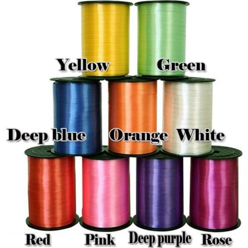 10 rolls/lot color ribbons joyful atmosphere Wedding decorations gift box packaging materials Event party ribbon spiral easy