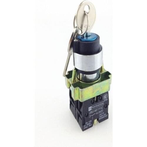 10Pcs/Lot XB2-BG25 2 Position 1 NO 1 NC N/O N/C Locked Maintained Key Operated Selector Switch Brand New