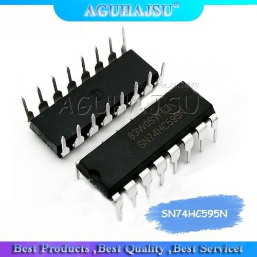 10pcs SN74HC595N SN74HC595 74HC595N 74HC595 DIP-16 Counter Shift Registers Tri-State 8-Bit new original