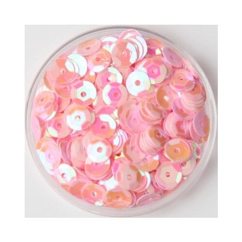 100gram/lot 4/6/8/10mm Round Cup Pink AB Plating Sequins for Crafts Scrapbook & Sewing Accessories Garment DIY