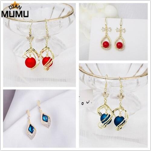 2021New fashion water drop frosted pearl earrings with diamonds, trendy and elegant net red earrings