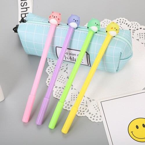60pcs/set Cartoon Cute Neutral Pen Creative Stationery Cute Office Stationery Lovely Cute Signature Gel Pen Wholesale Factory