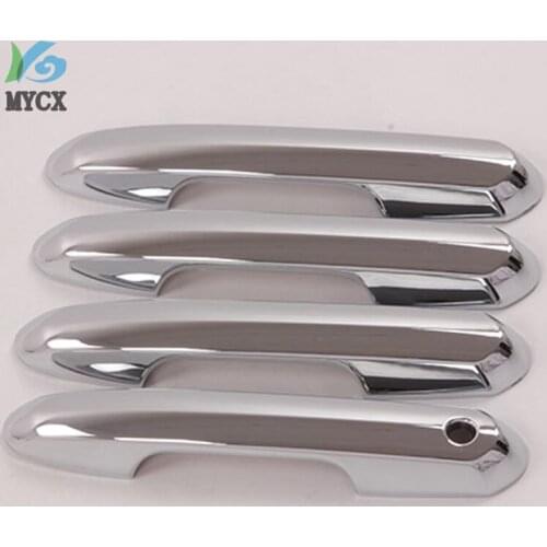 ABS Silver 4Pcs ABS Chrome Plated Side Door Handle Cover Case Trim Fit For Toyota RAV4 2019 2020