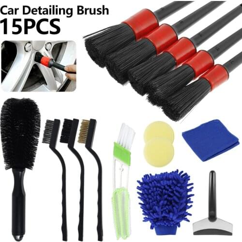 Car Detailing Brush Set Cleaning Wheels Engine Emblems Air Vent Multifunction Tools Auto Care Auto Detailing Brush