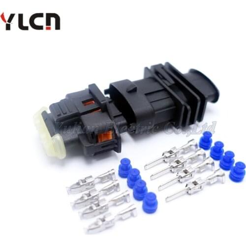 New Brand 1 set kit 4Pin/Way Automotive Waterproof Sealed Sensor Electric Wire Connectors Male Female Set Plug