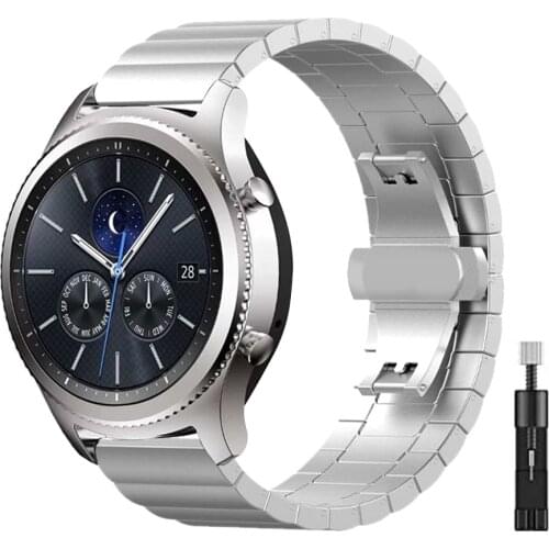 22MM Link Bracelet for Samsung Galaxy 46mm Watch 3 41mm Strap Metal Watchband for Gear S3 huawei gt 2 46mm Band Amazfit gtr 47mm