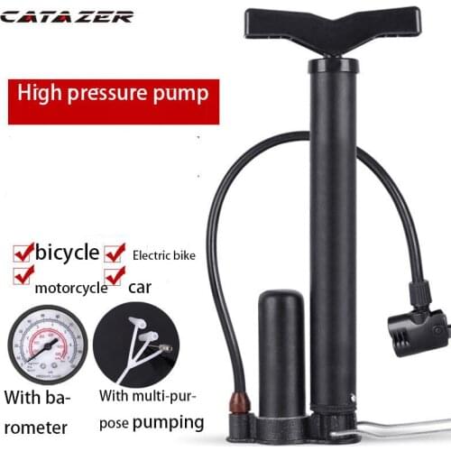 Catazer Mountain Bike Electric Bike Motorcycle Car Bicycle Pump High Pressure Portable Basketball Inflator Bicycle Accessories