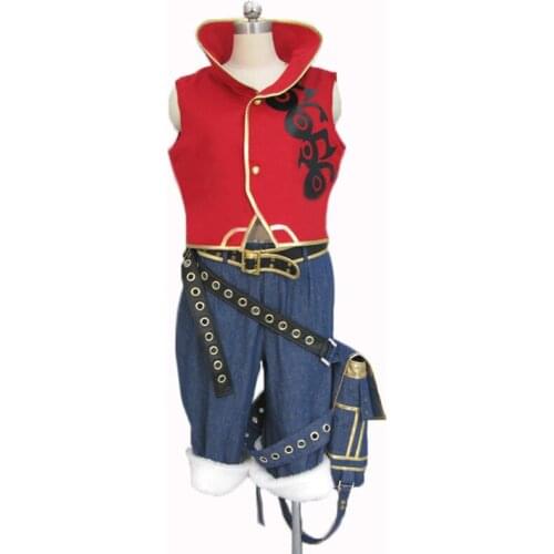 One Piece Film Strong World Monkey D Luffy Cosplay Costume with bags