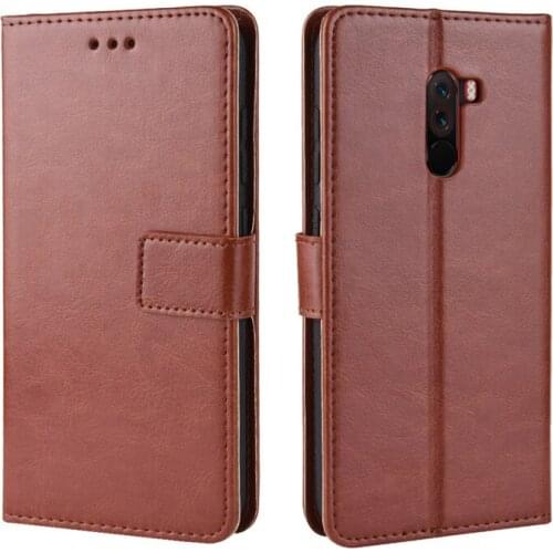 For Xiaomi Pocophone F1 Case Luxury Leather Flip Wallet Phone Case Xiaomi Pocophone F1 Poco F1 Case Stand Function Card Holder