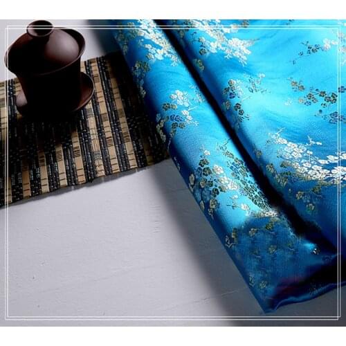 Plum Blossom style Brocade Fabric Damask Jacquard Apparel Costume Upholstery Furnishing Curtain DIY Clothing Material BY meter