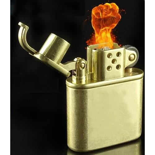 Zorro Kerosene lighter 506 Creative Personality Grinding Wheel Lighter Old retro pure copper Windproof