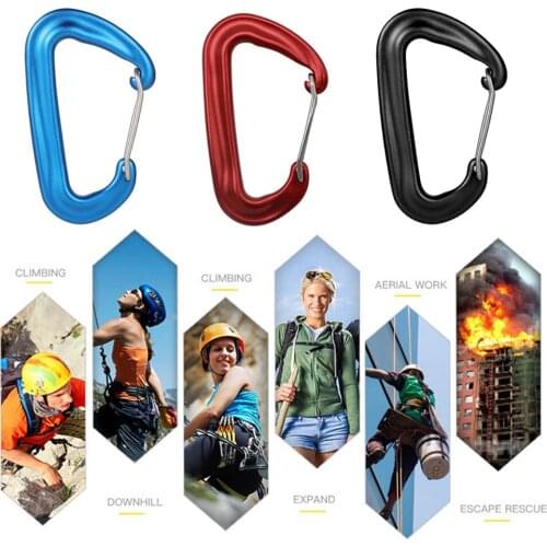 Aviation Aluminum Alloy Carabiner Anti-skid Outdoor Camping Climbing Safety Rock Professional Mountaineering Buckle Accessories